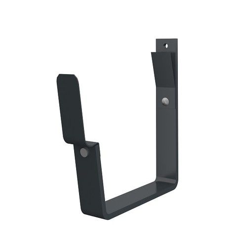 Lindab Rectangular Steel Gutter 70mm Flex-Fit Fascia Bracket - 140mm Anthracite Grey