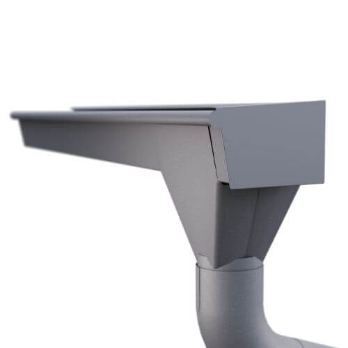 Lindab Rectangular Steel Gutter Outlet 75mm - 140mm Anthracite Metallic