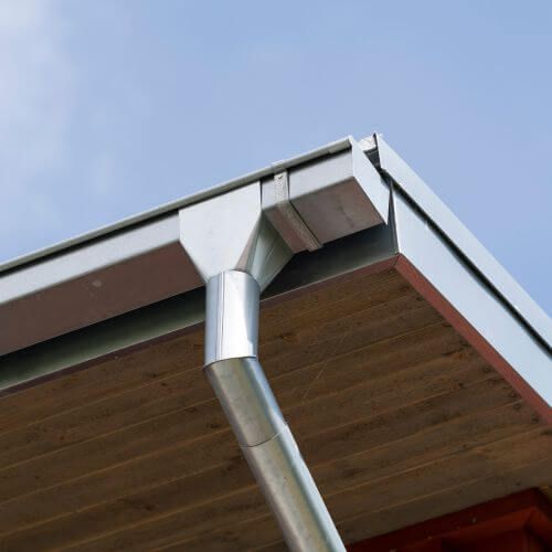 Lindab Magestic Rectangular Steel Gutter Outlet 75mm - 140mm Galvanised