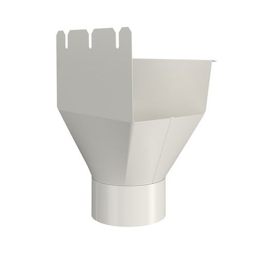 Lindab Rectangular Steel Gutter Outlet 75mm - 140mm Antique White