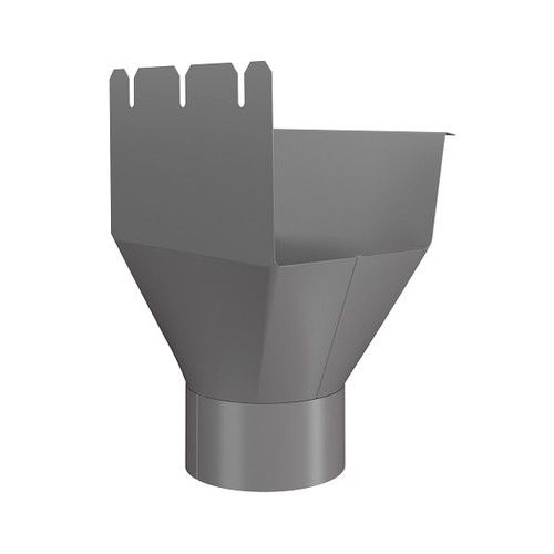 Lindab Rectangular Steel Gutter Outlet 87mm - 140mm Anthracite Metallic