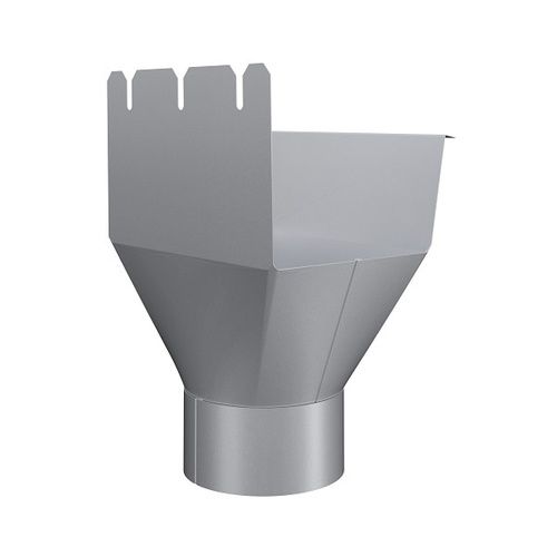 Lindab Magestic Rectangular Steel Gutter Outlet 100mm - 140mm Galvanised