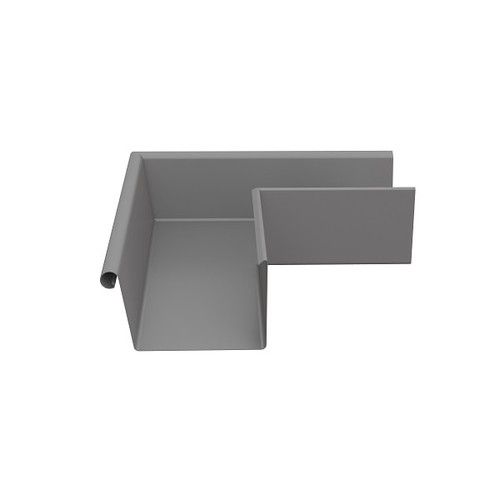 Lindab Rectangular Steel Gutter External Angle 90 - 140mm Anthracite Metallic
