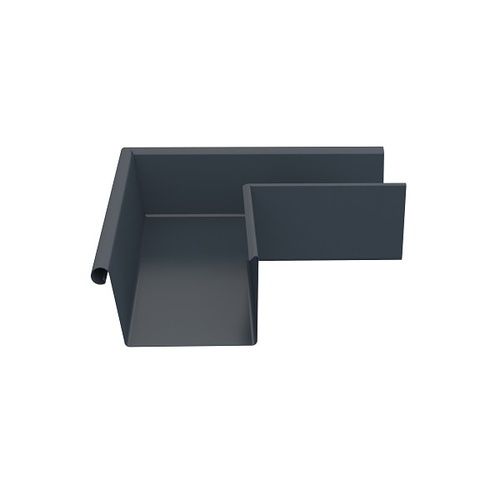Lindab Rectangular Steel Gutter External Angle 90 - 140mm Graphite