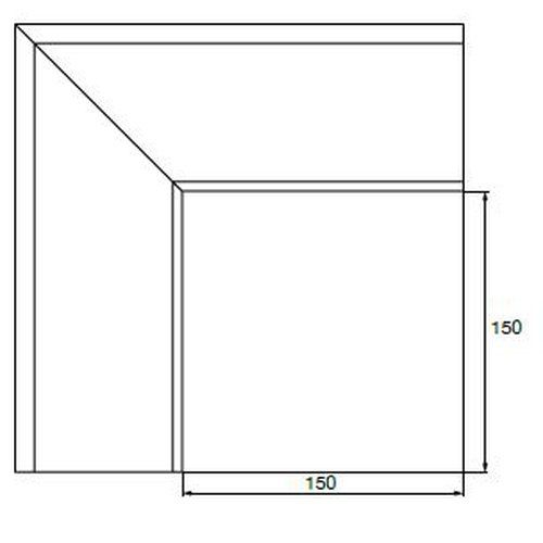 Lindab Rectangular Steel Gutter External Angle 90 - 140mm Antique White