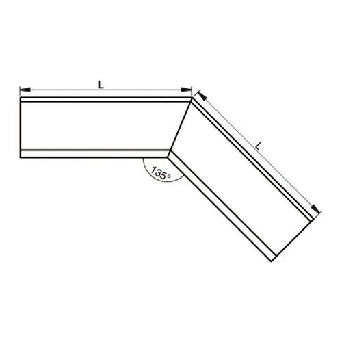 Lindab Magestic Steel Gutter Internal Angle 135 - 125mm Galvanised