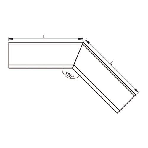 Lindab Steel Gutter Internal Angle 135 - 150mm Antique White