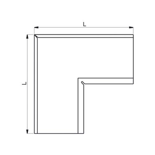 Lindab Steel Gutter Internal Angle 90 - 125mm Graphite