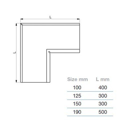 Lindab Steel Gutter Internal Angle 90 - 150mm Anthracite Grey