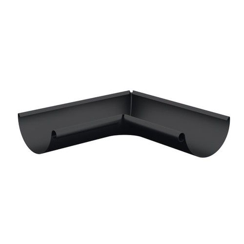 Lindab Steel Gutter Internal Angle 90 - 150mm Matte Black