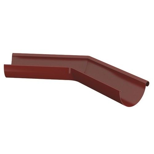 Lindab Steel Gutter External Angle 135 - 150mm Dark Red