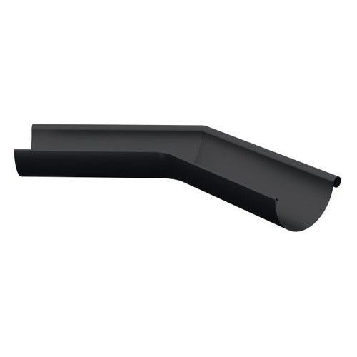 Lindab Steel Gutter External Angle 135 - 150mm Matte Black