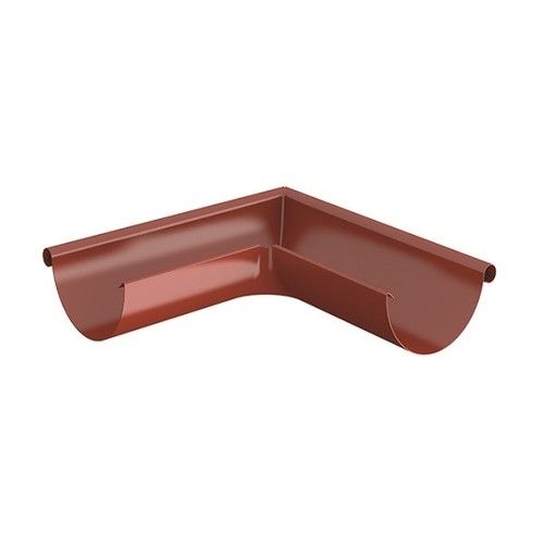 Lindab Steel Gutter External Angle 90 - 100mm Tile Red
