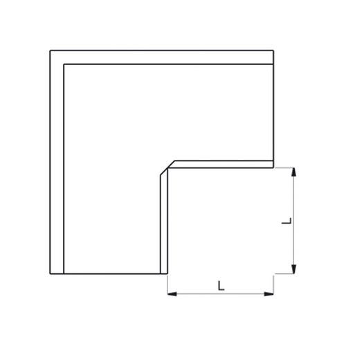 Lindab Steel Gutter External Angle 90 - 100mm Tile Red