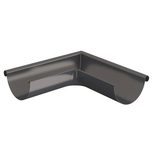 Lindab Steel Gutter External Angle 90 - 125mm Graphite