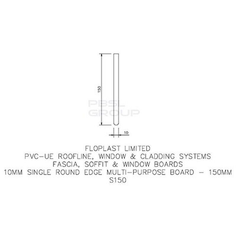 150mm Anthracite Grey Woodgrain Soffit Board - 10mm x 5mtr