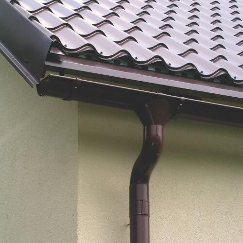 Lindab Steel Gutter Adjustable Fascia Bracket - 100mm Coffee Brown
