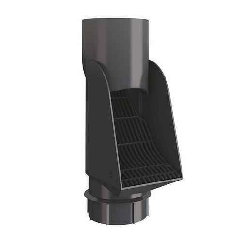 Lindab Steel Self Cleaning Leaf Trap - 100mm Graphite