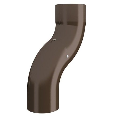 Lindab Steel One-Piece 50mm Downpipe Offset - 100mm Brown