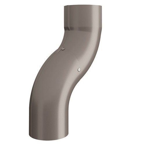 Lindab Steel One-Piece Downpipe Offset - 75mm Anthracite Metallic