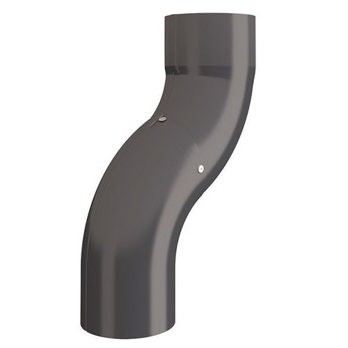Lindab Steel One-Piece Downpipe Offset - 87mm Graphite