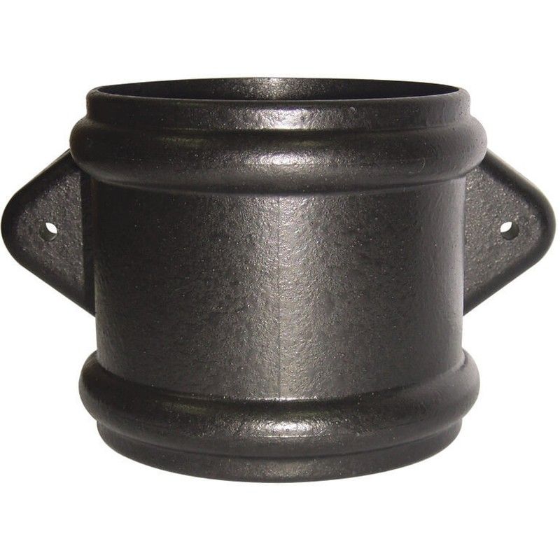 FloPlast Ring Seal Soil Coupling with Lugs Double Socket - 110mm Cast Iron Effect