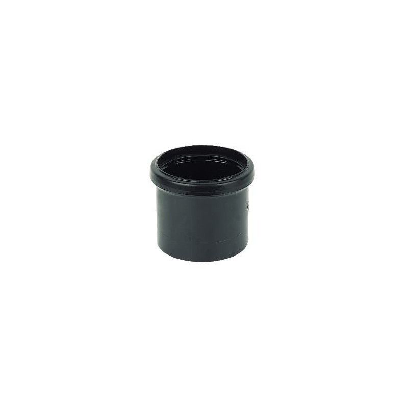 FloPlast Ring Seal Soil Coupling Single Socket - 110mm Black