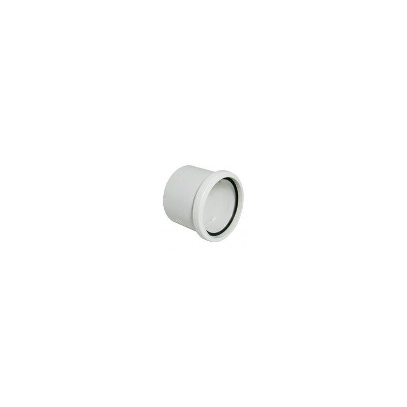FloPlast Ring Seal Soil Coupling Single Socket - 110mm White