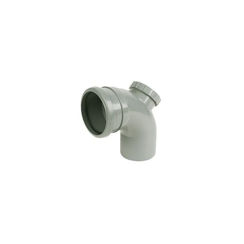 FloPlast Ring Seal Soil Access Bend - 92.5 Degree x 110mm Grey