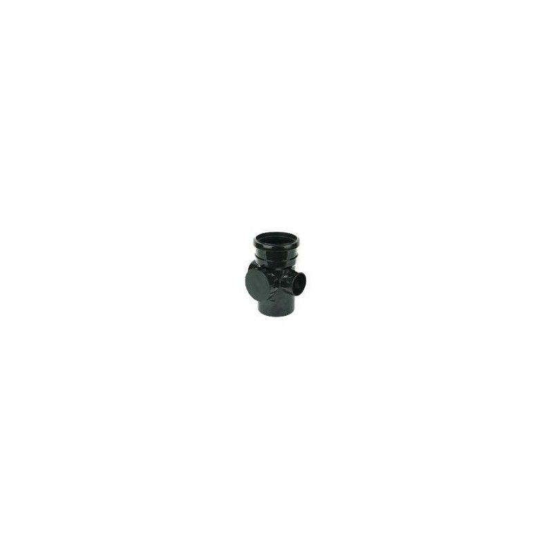 FloPlast Ring Seal Soil Access Pipe Single Socket - 110mm Black