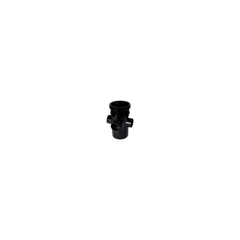 FloPlast Ring Seal Soil Boss Pipe Single Socket - 110mm Black - Pack of 2
