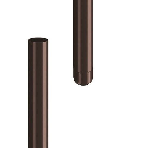 Lindab Steel Downpipe - 120mm x 3mtr Coffee Brown