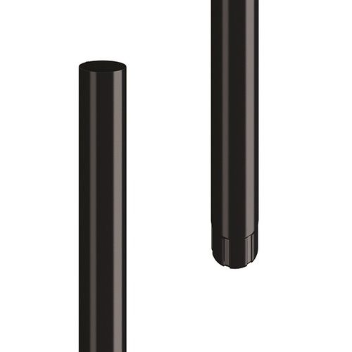 Lindab Steel Downpipe - 75mm x 3mtr Black