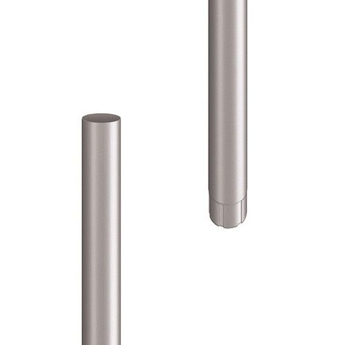 Lindab Steel Downpipe - 75mm x 3mtr Silver Metallic