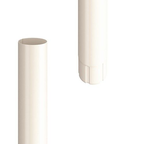 Lindab Steel Downpipe - 75mm x 3mtr Antique White