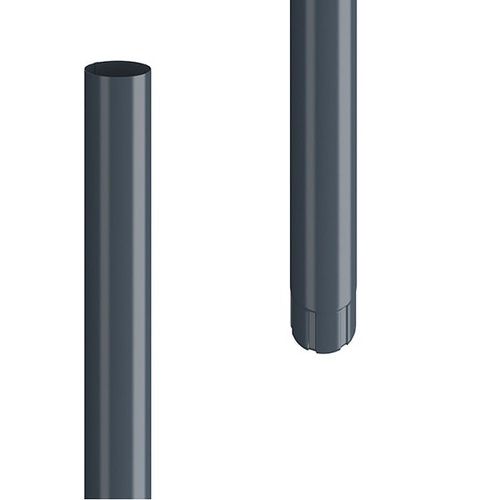 Lindab Steel Downpipe - 87mm x 3mtr Graphite