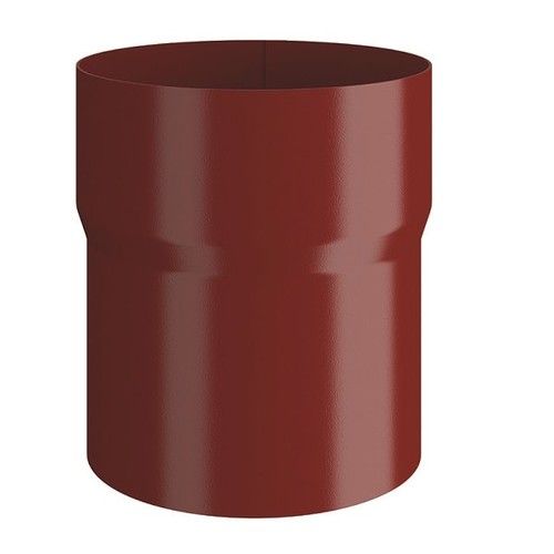 Lindab Steel Downpipe Connector - 100mm Dark Red