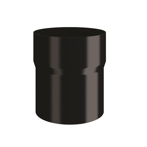 Lindab Steel Downpipe Connector - 120mm Black