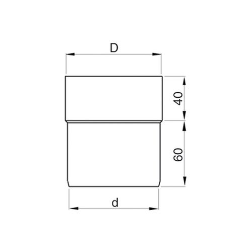 Lindab Magestic Steel Downpipe Connector - 120mm Galvanised