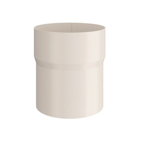 Lindab Steel Downpipe Connector - 120mm Antique White