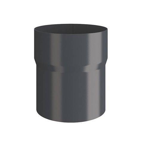 Lindab Steel Downpipe Connector - 75mm Graphite