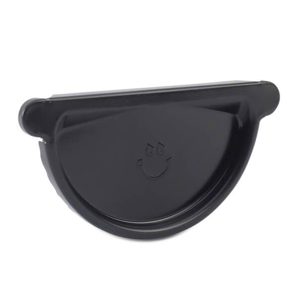 Galeco Steel Gutter External Stopend - 135mm Black