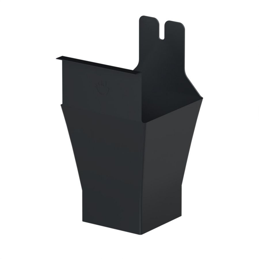 Galeco Square Steel Gutter Kit Black - 125mm Diameter