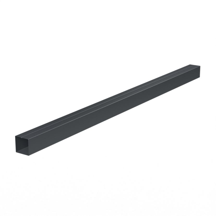 Galeco Square Steel Offset Downpipe Kit Grey - 80mm Diameter
