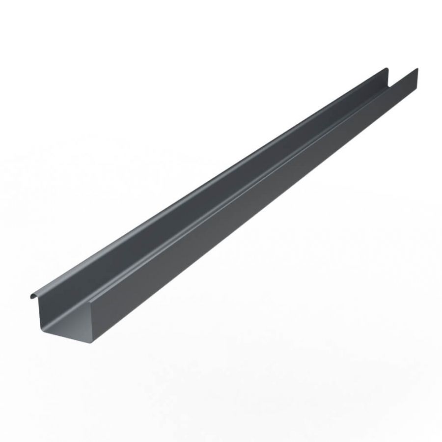 Galeco Square Steel Gutter Kit Graphite Grey - 125mm Diameter