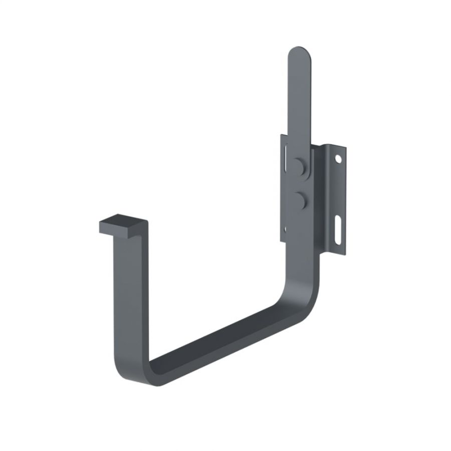 Galeco Square Steel Gutter Kit Graphite Grey - 125mm Diameter