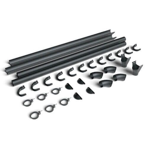 Galeco Steel Gutter Small Shed Pack Apex Style Roof - 6x4 to 10x8 Black