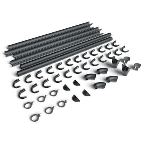 Galeco Steel Gutter Standard Shed Pack Apex Style Roof - 12x6 to 20x12 Black
