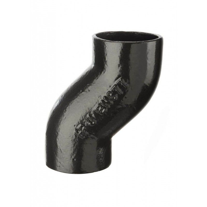 Push Fit Cast Iron Soil Offset Bend - 75mm Projection x 100mm