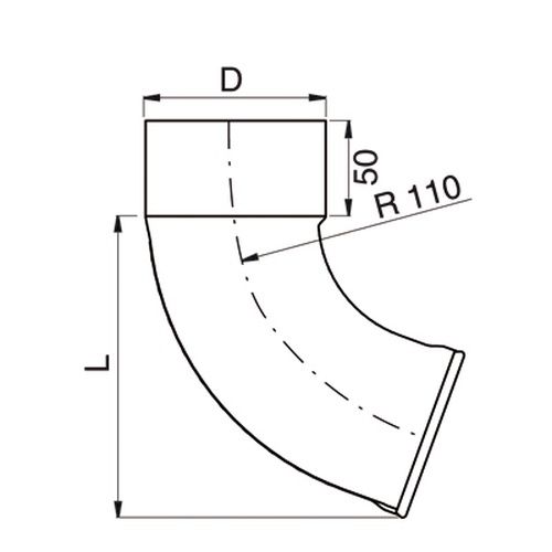 Lindab Steel Downpipe Shoe - 75mm Black
